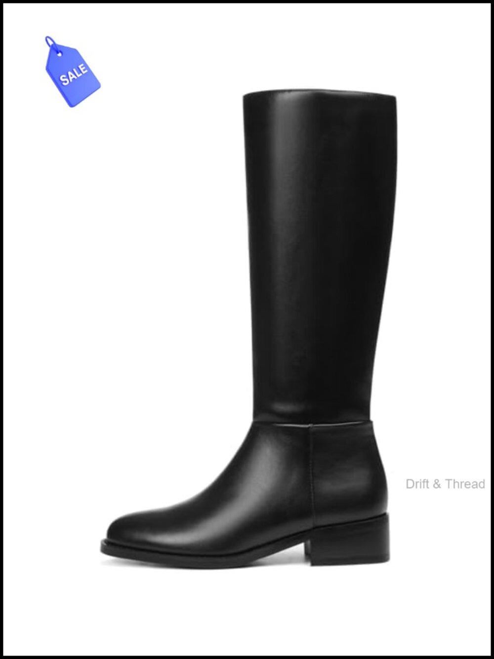 Women's Knee High Boots Elastic Low Block Heel Tall Pull On Water Resistant